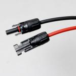 Black Solar Panel Extension Cable 50 Feet 10AWG 6mm2 Solar Extension Cable for sale