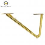 Wanjusheng Furniture V-shaped Iron Gold Feet Metal Cabinet Sofa Feet for Living Room Hotel Apartment for sale