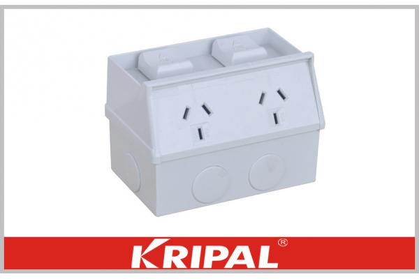 IP53 3 Pin Outlet Weatherproof Switch Socket Flush Mount for Power Supply