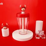 Straw type Tritan Personalized Water Bottles For Kids BPA Free for sale