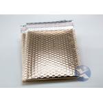 Rose Gold Metallic Glamour Bubble Mailers Strong Protective Decorative Air Bubble Bags for sale
