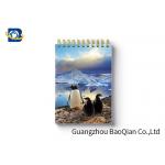 Penguin Image Notebook Custom Printed Spiral Notebooks 3D Cover High Definition