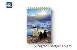 China Penguin Image Notebook Custom Printed Spiral Notebooks 3D Cover High Definition supplier