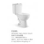 P Trap Wash Down 2 Piece Western Toilet Dual Flush Close Coupled WC for sale