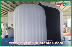 China Advertising Booth Displays Rounded Inflatable Photo Booth Fire-Proof Cloth With Led Lights supplier