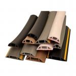 Brown Architecture PE Profile Customization PVC Cable Trunking for sale