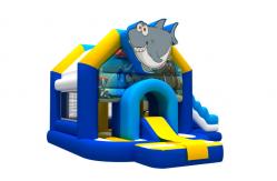 China Ocean Park Theme Shark Cartoon Inflatable Bouncy Castle With Slide Inflatable Bouncer Combo supplier