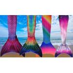 Breathable Adults Silicone Mermaid Tail Swimming Pink , Blue , Green Color for sale