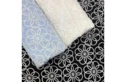 China Circle Hollow Out Cotton Embroidered Fabric Geometric 52'' Width supplier
