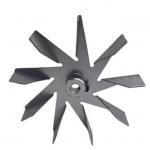 114mm Diameter Fireplace Fan 9 Blades Galvanized Sheet For Pellet Stove