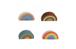 China 3d Folding Children'S Puzzle Silicone Rubber Rainbow Custom Rubber Toys supplier