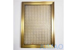 China Custom Mild Steel Cabinet Mesh Inserts Gold Galvanized Surface supplier