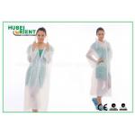Waterproof PE Disposable Protective Gowns , Transparent Disposable Poncho Raincoat for sale