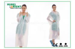 China Waterproof PE Disposable Protective Gowns , Transparent Disposable Poncho Raincoat supplier