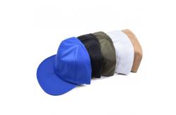 China 100% Cotton Drawstring Flat Brim Snapback Cap With Adjustable Strap supplier