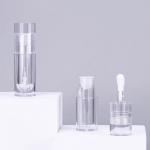 Clear PETG Round Lip Gloss Container Cosmetic Jars Recyclable Plastic Bottle Cosmetic Bottles