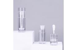 China Clear PETG Round Lip Gloss Container Cosmetic Jars Recyclable Plastic Bottle Cosmetic Bottles supplier