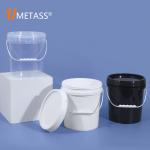 Bulk Big PP Plastic Food Storage Buckets 6 Litre 6000ml Red Yellow Translcuent for sale