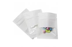 China Snack Nuts Beans Small Packaging Bag Brown Kraft Paper k With Frosted Window supplier