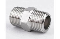 China 15000PSI 1/2 NPT Double Thread Stainless Steel Hex Nipple supplier