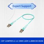 CommScope OM4 LC-LC Duplex Fiber Optic Patch Cord, 50/125μm Multimode, Aqua, LSZH Jacket, 1.8mm for sale
