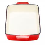 Enamel rectangular cast iron roasting pan