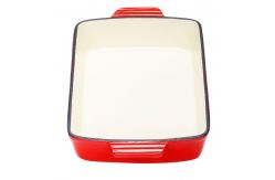 China Enamel rectangular cast iron roasting pan supplier