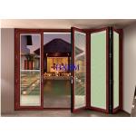 Bottom Rolling Interior Folding Doors , Multi Color Aluminium Folding Sliding Doors for sale