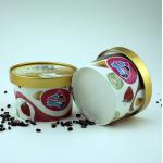 Leakproof Biodegradable Ice Cream Containers With Lids Eco Friendly 5oz 150ml