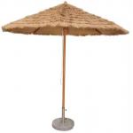 China 9 FT Aluminum Thatched Tiki Roof Central Pole Beach Umbrella Straw Hula Beach Umbrella manufacturer