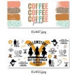 Decal UV DTF Tumbler Wraps UV Resistant Used In Metal Packaging for sale