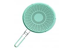 China 11 Silicone Frying Pan Splatter Guard With Folding Handle supplier