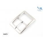 Shiny Silver Metal Belt Pin Buckle 37mm Inner Size Customized Design for sale