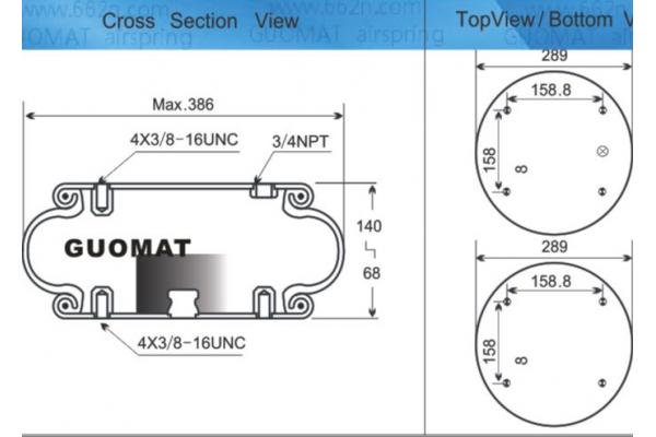 W01-358-7094 Air Bag Kit Technical Parameters Rubber Bladder