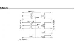 China J1B1211CCD RJ45 Ethernet Connector MODULE WITH 10/100 BASE-TX supplier