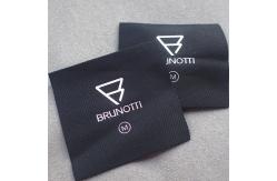 China Raised Logo Canvas 3cm Screen Printing Clothing Labels supplier