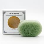 EN71 Oval Green Tea Konjac Sponge for sale
