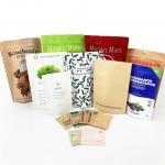 Custom Smell Proof White Kraft Paper Bags for Cookie Nuts Edibles Powder Tea Pet Food Biodegradable Packaging Bag for sale