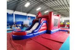 China Customized Size Spider Man Inflatable Water Slide With Pool supplier