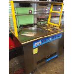 Single Pan Fried Rolled Ice Cream Machine With 6 Pcs Topping Container for sale