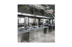 China SS304 Steel Lab Island Bench With Customizable Handles Drawers And Doors supplier