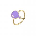 Balloon Dripping Oil Rings Adjustable 14k Gold Enamel Ring ODM