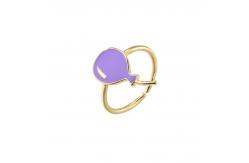 China Balloon Dripping Oil Rings Adjustable 14k Gold Enamel Ring ODM supplier