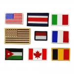 American Canada National Embroidery Flag Patch Customized Shape Size For Military Bag for sale