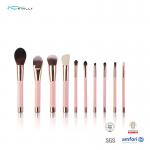 Plastic Handle 10pcs Makeup Brushes Travel Kit Cosmetics Beauty Tools for sale
