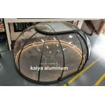 3.5X5m Ellipse Glamping Geodesic Dome House Aluminum Profiles For Homestay for sale