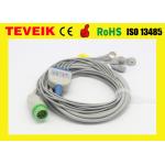 Medical Reusable Biolight 5 leadwire Round 12pin 5Leads ECG Cable For Patient Monitor for sale