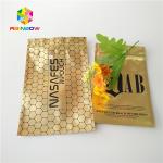 Matte Glossy k Plastic Bags Packaging Metallic Gold Foil Sachet For Cbd Kratom for sale