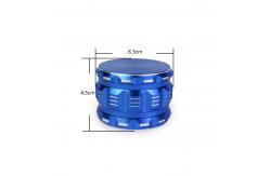 China Customized Cnc Aluminum Parts Tobacco Spice Herb Grinder Blue Anodizing supplier