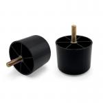 Round Plastic Height Increasing Sofa Feet Black Furniture Support Leg Accessories